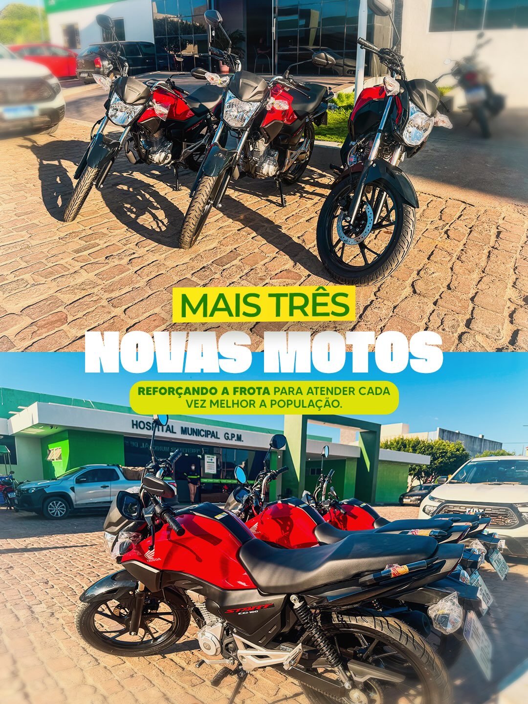 PREFEITURA DE IPUPIARA ADQUIRE TRÊS NOVAS MOTOS PARA REFORÇAR FROTA MUNICIPAL