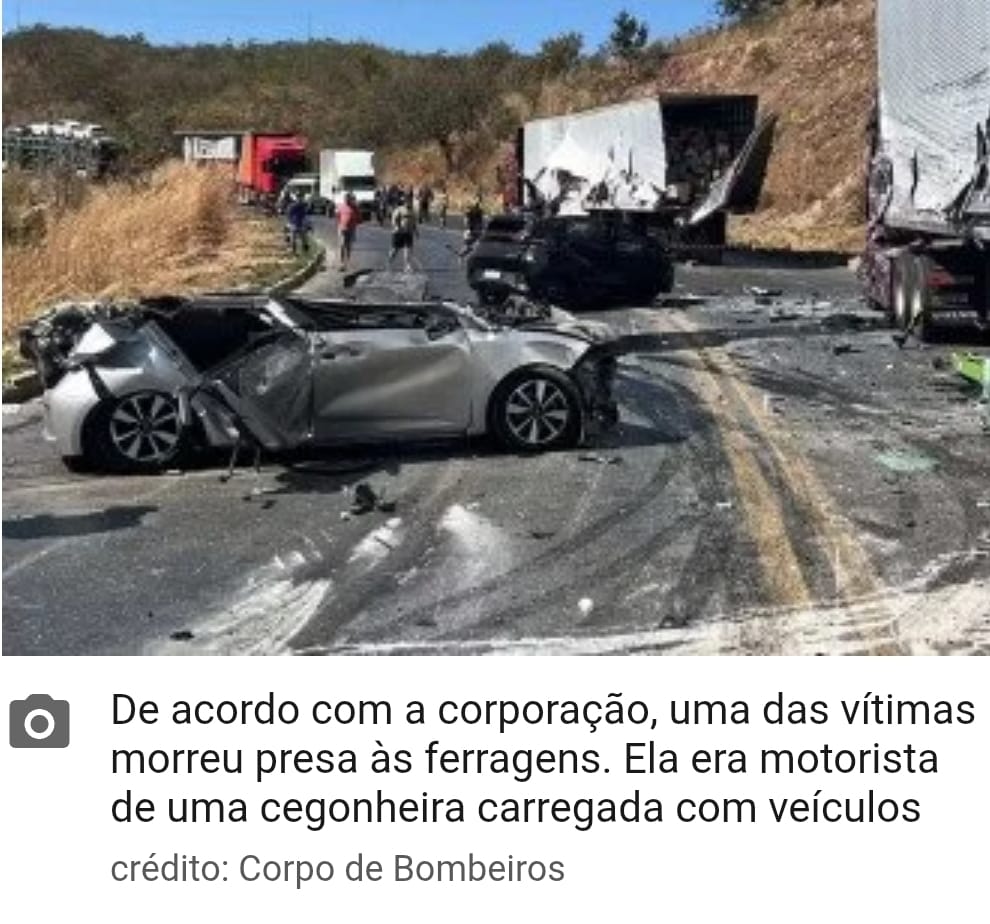MORADOR DE SEABRA MORRE EM GRAVE ACIDENTE ENVOLVENDO QUATRO CARRETAS EM MINAS GERAIS.