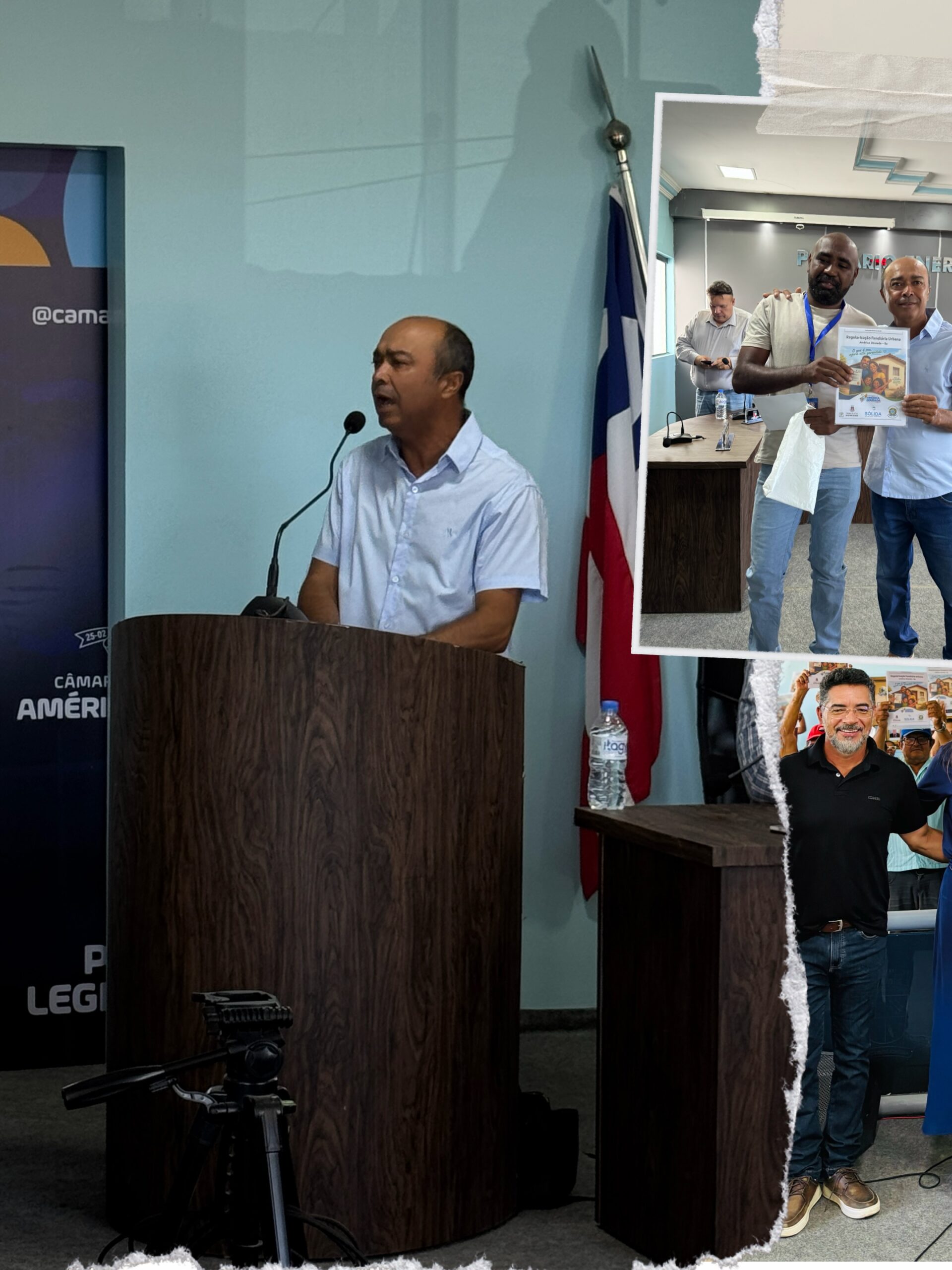 Vereador Gê Pereira comemora entrega de títulos de regularização fundiária em América Dourada