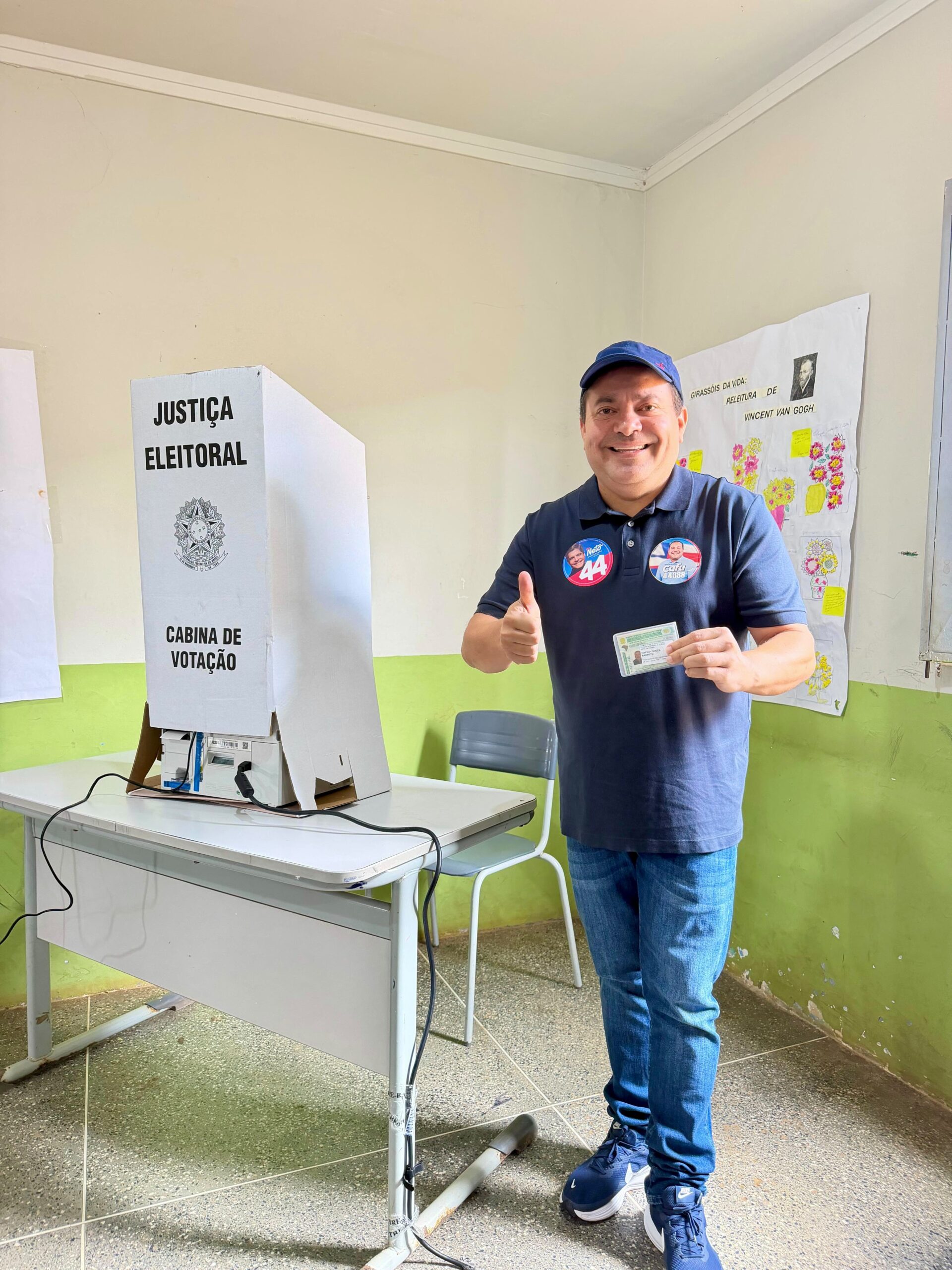 Cafu Barreto vota em Canoão e demonstra confiança em vitória