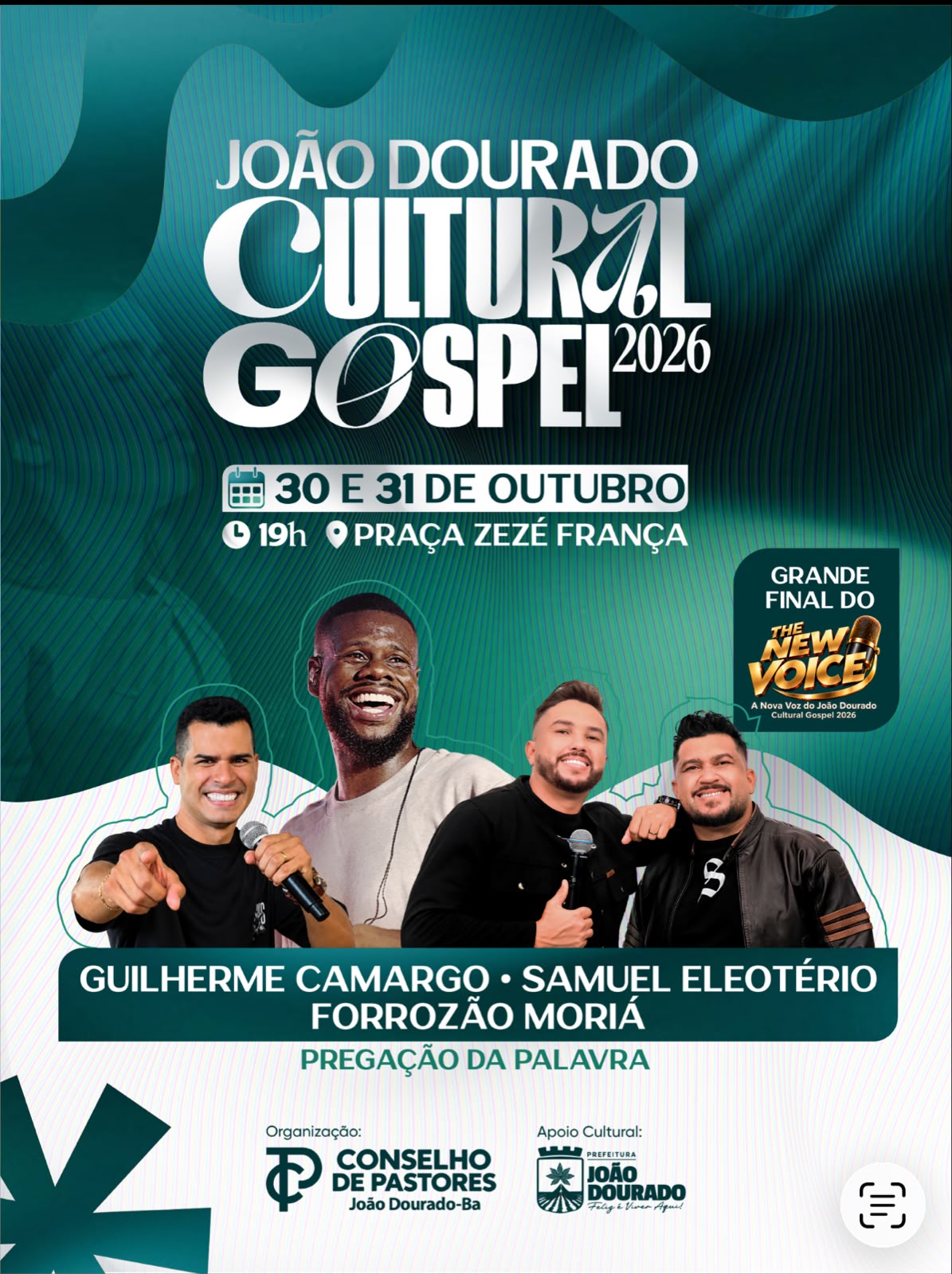 JOÃO DOURADO CULTURAL GOSPEL 2026 ACONTECE NESTE FIM DE SEMANA COM DOIS DIAS DE PROGRAMAÇÃO