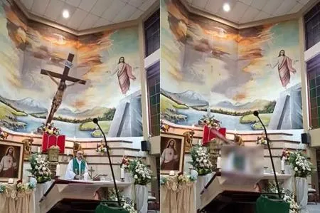 Padre morre atingido por cruz durante missa ao vivo